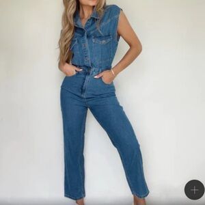 denim jumpsuit